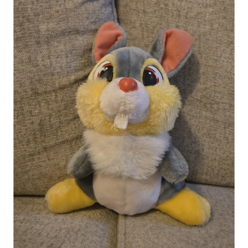 Vintage 1984 Disney Parks Thumper 10 inch Plush Bambi Rabbit Bunny Adorable GUC